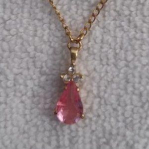 Necklace, Avon, Pink Faux Stone Design